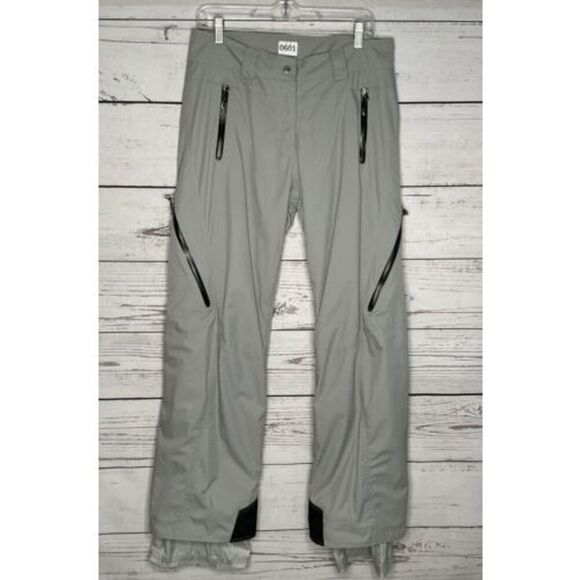 Obermeyer Womens Sz 10 Silver Gray Ski Snow Pants Waterproof Insulated Snowboard - Picture 1 of 8